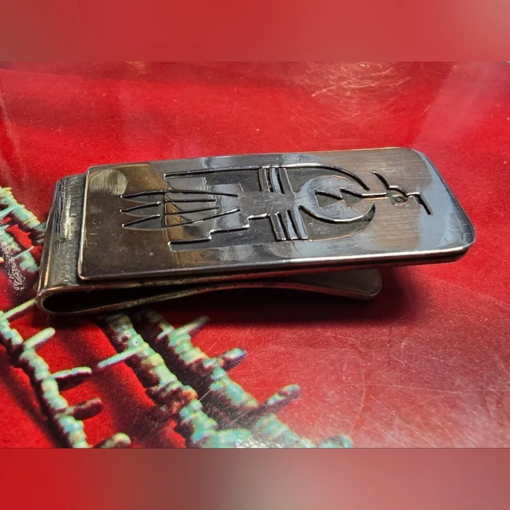 Willie Yazzie Sterling Silver Money Clip